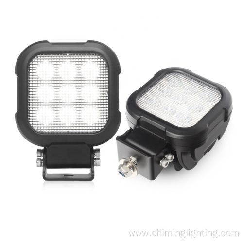 Ching New 12-24V 4.7 Inch square 43w DT plug LED heavy duty agriculture work light with 304 stainless steel bracket